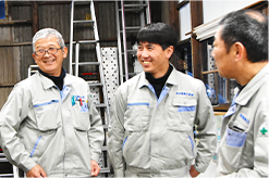 社員の笑顔